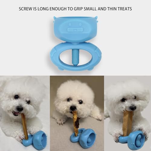 BONIVET DOG CHEW HOLDER BONE HOLDER FOR DOGS HOLDS YAK CHEWS YC-3 - LAKE BLUE - Like New