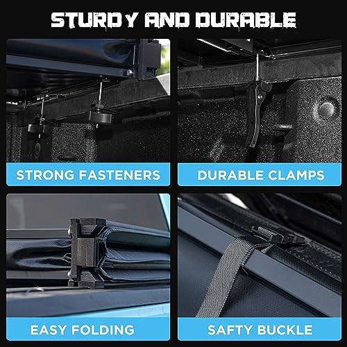 WHALEMOTOR TRUCK BED TONNEAU COVER COMPATIBLE FORD MAVERICK 2022 - 2025 - BLACK - Like New