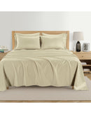 KATHY IRELAND 1000 THREAD COUNT EGYPTIAN COTTON RICH SHEET SET - IVORY SIZE KING - Like New