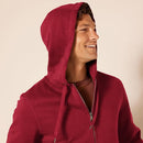 AMAZON ESSENTIALS MEN'S FULL-ZIP FLEECE HOODIE SIZE MEN MEDIUM RED - Brand New