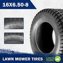 MaxAuto 2 Pcs 16''x6.50'' Lawn Mower Tire Garden Tractors 4PR Tubeless - Brand New