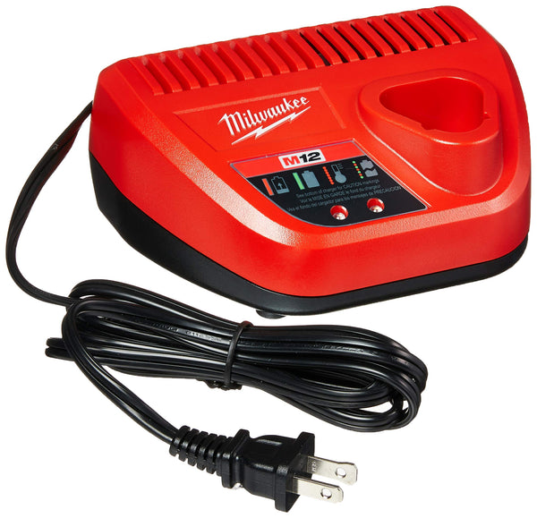 MILWAUKEE GENUINE OEM M12 LITHIUM ION 12 VOLT BATTERY CHARGER 48-59-2401 RED - Like New