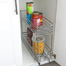 HOUSEHOLD ESSENTIALS GLIDEZ 2‑TIER MULTIPURPOSE, CHROME FINISH - CHROME - Like New