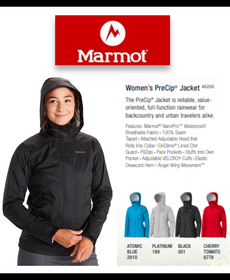 46200 Marmot Women's Precip Lightweight and Waterproof Rain Jackets New