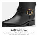 COACH MADELINE LEATHER BOOTS II, WOMEN SIZE 5.5 - BLACK - Like New