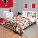 FOCO NFL FALCONS FULL 5 PIECE COMFORTER SET YELLOW RED/ATLANTA FALCONS - Brand New