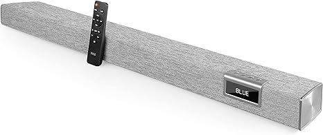 PYLE PyleUsa Home Bluetooth Sound bar Stylish 60W 35" 4K HDMI PSBV40BT - Silver Like New