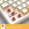 MageGee 98 Keys Mechanical Gaming Keyboard Red Switch LED Yellow Backlit White Like New