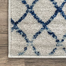nuLOOM 4x6 Moroccan Blythe Area Rug, Light Blue, Faded Bohemian Design - Like New