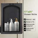 UNI-GREEN RECESSED SHOWER NICHE ARCH TOP SINGLE SHELF 17X25 UGARN101 - BLACK - Like New