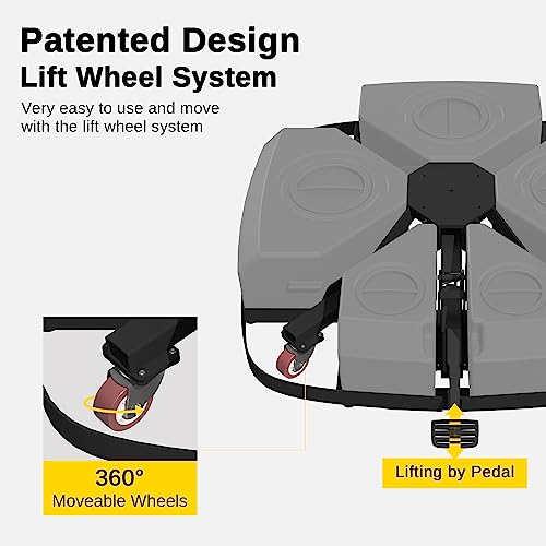 EAST OAK Patio Umbrella Base Outdoor Offset Umbrella Base Heavy Duty EURB002 - Like New