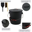 Gcostar Large Metal Ash Bucket with Lid Shovel Hand Broom 5.2 Gallon - Brand New