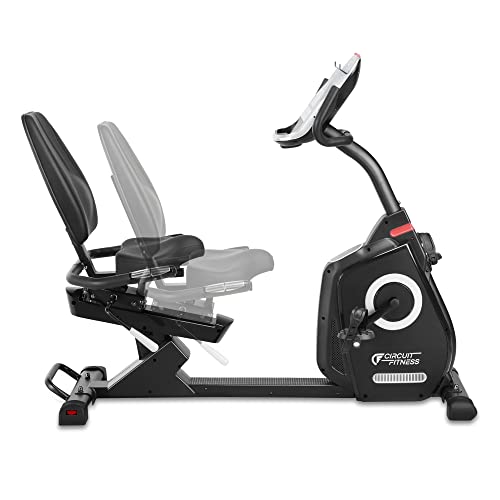 CIRCUIT FITNESS RECUMBENT MAGNETIC EXERCISE BIKE AMZ-587R - BLACK - Like New