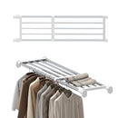 Hershii Expandable Shelf Rod Closet System Heavy Duty Clothes Hanger diy - Ivory - Like New