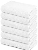 SIMPLY LOFTY 100% COTTON BATH TOWELS SET 22"X44" PACK OF 6 - WHITE - Brand New