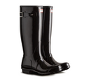 WFT1000RGL Hunter Women's Original Tall Gloss Pull On Rain Boot Black Size 9 Like New