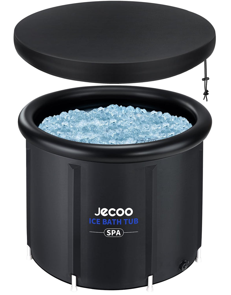 JECOO COLD PLUNGE TUB 90 GALLONS LARGE ICE BATH MULTIPLE LAYERED - BLACK - Like New