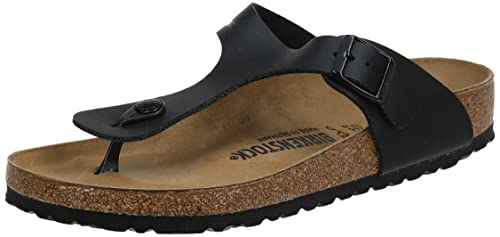 BIRKENSTOCK GIZEH BIRKO-FLOR SIZE MEN 6 WOMEN 8 BLACK (EU W39) - Like New