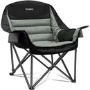 YOUTANIC OVERSIZED CAMPING CHAIR PORTABLE FOLDING CAMPING CHAIRS - BLACK/GRAY - Like New