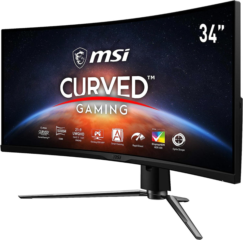 MSI MPG ARTYMIS 343CQR 34" 3440 x 1440 (UWQHD) Gaming Monitor - Black - Like New