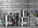 LE'RAZE AIRTIGHT FOOD STORAGE CANISTER SET GL988 - STAINLESS STEEL - Like New