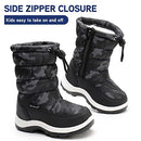 APAKOWA KIDS BOYS GIRLS WINTER SNOW BOOTS SIZE 26 - SIZE YOUTH 8.5 - GRAY/BLACK - Brand New