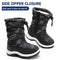 APAKOWA KIDS BOYS GIRLS WINTER SNOW BOOTS SIZE 26 - SIZE YOUTH 8.5 - GRAY/BLACK - Brand New