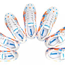 FRANKLIN SPORTS SOCCER CLEAT DESIGN HARD OUTSOLE SIZE: Y-11 - WHITE/ORANGE/BLUE - Like New
