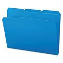 SMEAD POLY FILE FOLDER 1/3-CUT TAB LETTER SIZE BLUE 24 PER BOX 10503 - BLUE - Brand New