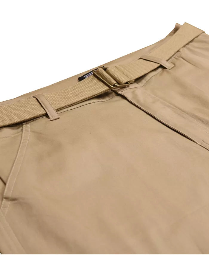 BLU ROCK MEN'S FLEX STRETCH CARGO SHORTS 30 - KHAKI - Brand New