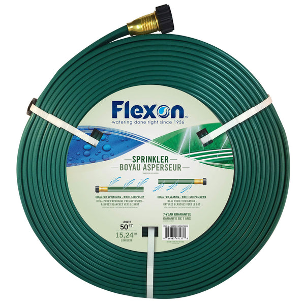 FLEXON 50-FOOT THREE TUBE SPRINKLER HOSE - GREEN - Like New