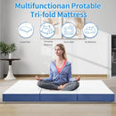 CYMULA Folding Mattress Full, 6 Inch Foldable Trifold Mattress, Port Memory - Like New