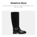 COACH MADELINE LEATHER BOOTS II, WOMEN SIZE 5.5 - BLACK - Like New