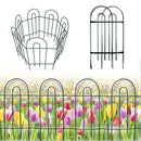 Umien Decorative Garden Fence Boarder 13 Pack 18in H x 20ft L Rustproof - BLACK - Brand New
