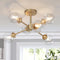 Gold Flush Mount Ceiling Light, Modern Sputnik Glass Hallway Light Fixtures - Like New