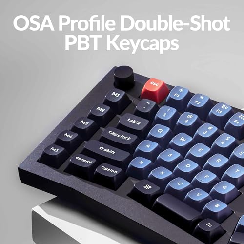 Keychron Q10 Wired Custom Mechanical Keyboard Knob Version - Gateron G Pro Blue - Like New