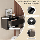 Floating Nightstand Modern Wall Mounted Bedroom (Black, Set of 2) B0D73ZP1KW - Brand New