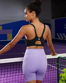RUNNING GIRL HIGH SUPPORT HIGH IMPACT Sports Bra Sewn Pads MEDIUM - BLACK - Like New