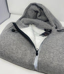 BLU ROCK NEW YORK SOFT WARM SHERPA LINING ZIP UP SWEATER - MEN M - HEATHER GRAY - Brand New