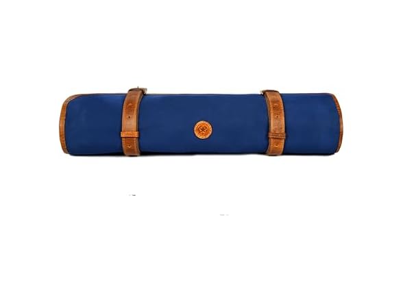 AARON LEATHER GOODS VENDIMIA ESTILO CHEF KNIFE ROLL BAG, LEATHER CASE - ROYAL - Like New