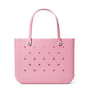 BOGG BAG Original, Large Tote - Blowing Pink Bubbles, White Buttons - Like New