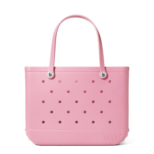 BOGG BAG Original, Large Tote - Blowing Pink Bubbles, White Buttons - Like New
