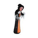 A HOLIDAY COMPANY PUMPKIN HOLLOW 12' LED LIGHTED INFERNO REAPER HALLOWEEN BLACK - Like New