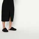 AMAZON ESSENTIALS WOMEN'S CLOGS - SIZE: 9 - BLACK FAUX SUEDE/FAUX FUR - Brand New