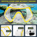 ZEEPORTE Mask Fin Snorkel Set, Size ML/XL 9-13 - BLACK/YELLOW - Like New