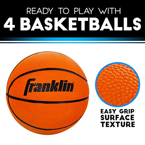 Franklin Sports Indoor Double Basketball Hoop Game - 4 Basketballs - TEAL - Like New