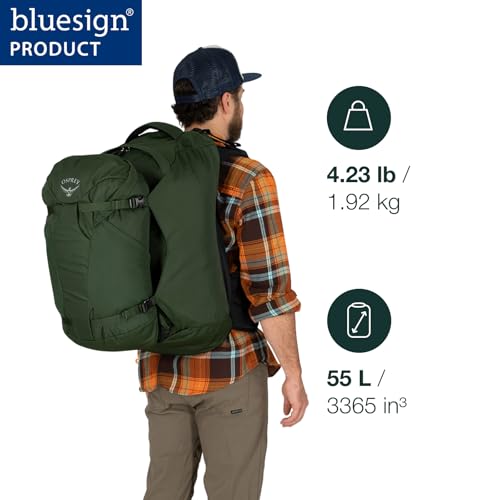 OSPREY FARPOINT 55L MEN'S TRAVEL BACKPACK - BLACK - Brand New