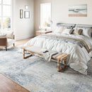 8x10 WondRg Washable Area Rug - Blue Cream - Like New