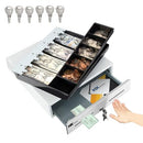 HK SYSTEMS 13" Heavy Duty Manual Push-Open Cash Drawer 4Bill/5Coin -White - Like New