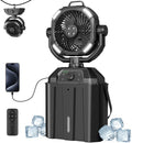 NYXQUARK PORTABLE MISTING FAN WITH 25000MAH, REVERSE CHARGING, HW-003 - BLACK - Like New
